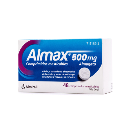 Almax 500 mg 48 comprimidos masticables (+ 12 años)